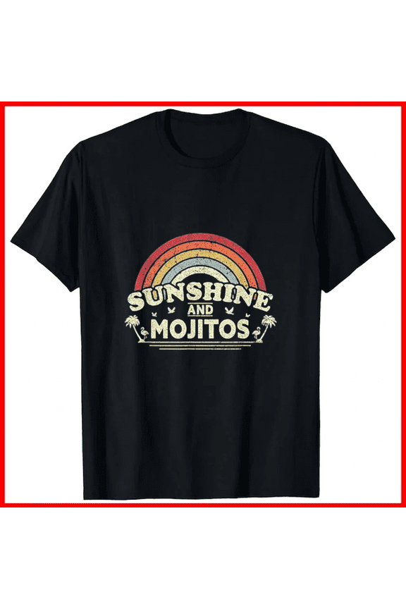 Mojito Sunshine And Mojitos Vintage Shirt Mint Cocktail Graphics Unisex T-Shirt, up to size 5XL