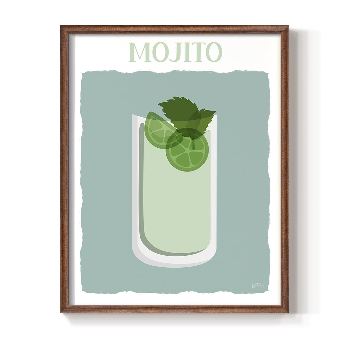 Mojito in Brown Solid Wood 11 x 14 Framed Print