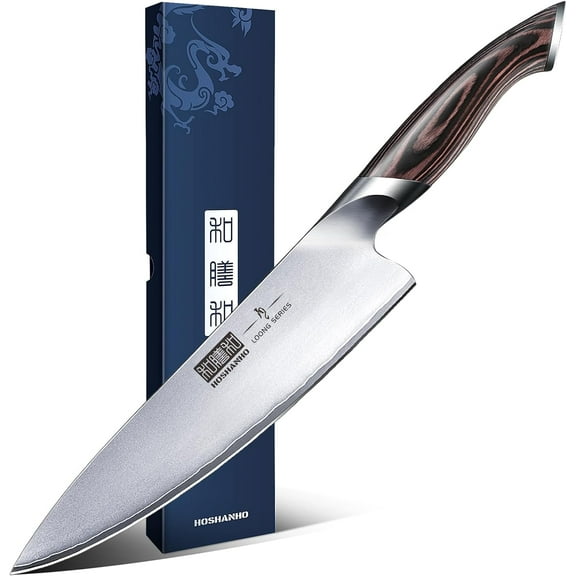 Mojitor Kitchen Knife in Japanese High Carbon Steel, Professional High-Class Chef's Knife 8 inch, Non-slip Ultra Sharp Cooking Knives with Ergonomic Handle