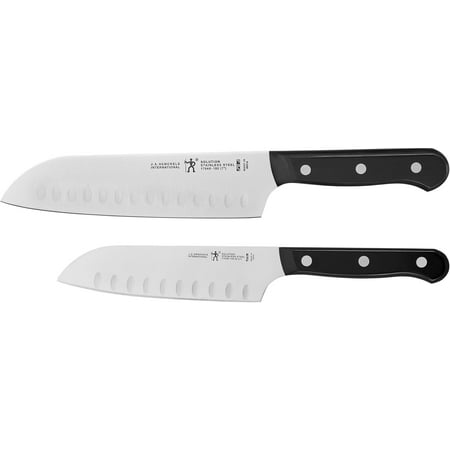 Mojitor Solution Razor-Sharp 2-pc Knife Set, Santoku Knife 5 Inch, Santoku Knife 7 Inch, German Engineered Informed by 100+ Years of Mastery, Stainless Steel