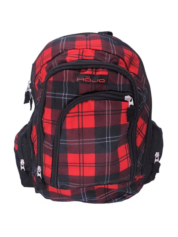 Backpack with Laptop Compartment Red Plaid