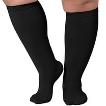 Mojo Compression Knee High for Women, Men 20-30mmHg Plus Size, Black, 3X-Large
