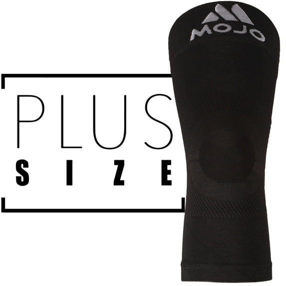 Mojo Compression Knee Sleeve for Men and Women 20-30mmHg - Black, 2X-Large