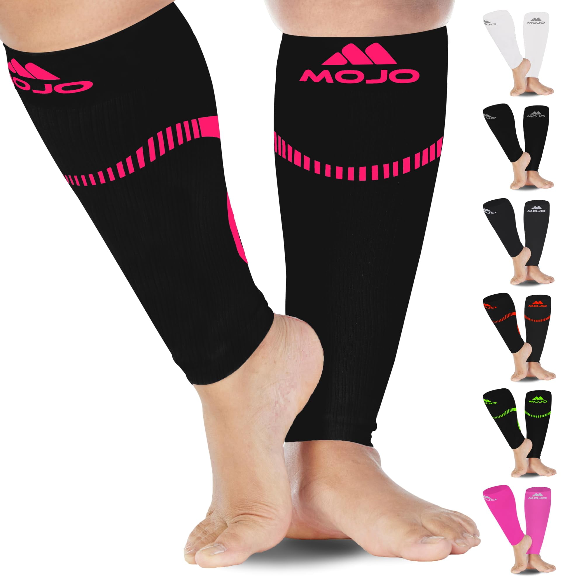 Mojo Compression Socks 2XL Black/Pink/Pink Compression Sleeves for