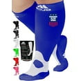 thumbnail image 1 of Mojo Compression Socks Graduated Support 20-30 mmHg Diabetic - Navy, 4X-Large, 1 of 8
