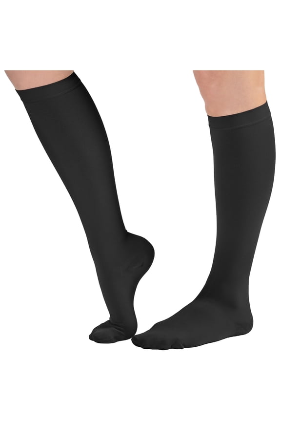 Mojo Graduated Compression Socks for Travel Unisex 20-30mmHg Black, X-Large