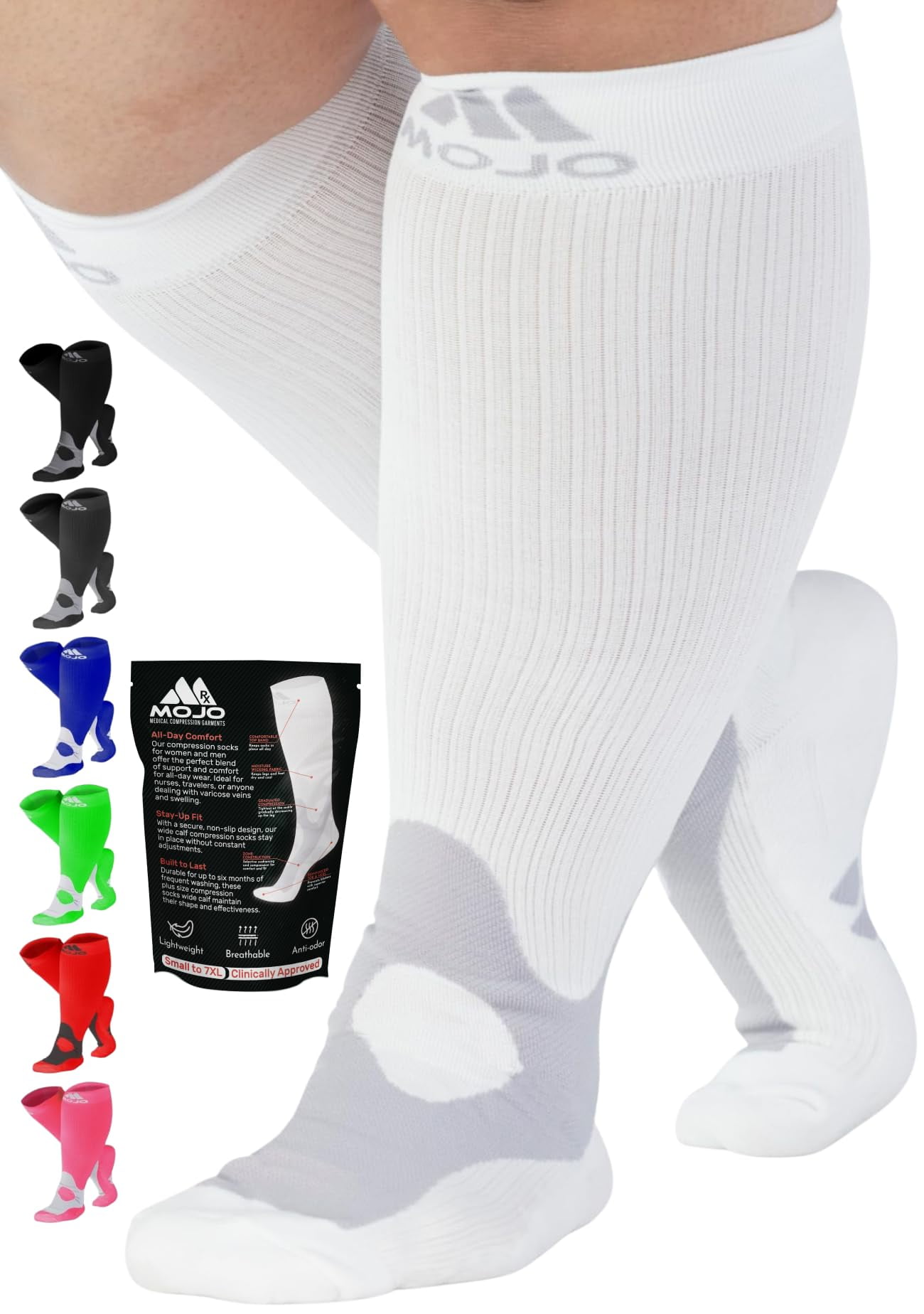 Mojo Medical Grade Compression Socks for Varicose Veins Edema - Main Image