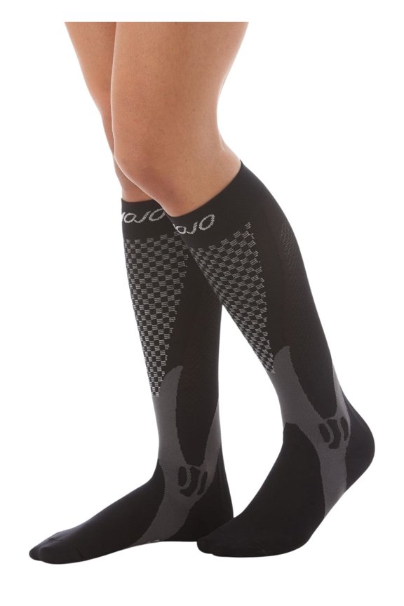 Compression Stockings Graduated for Women and Men 20-30mmHg Black, Medium