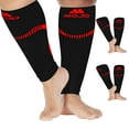 thumbnail image 1 of Mojo Footless Compression Socks Unisex (3 Pairs) 20-30 mmHg Black/Red, Small, 1 of 5