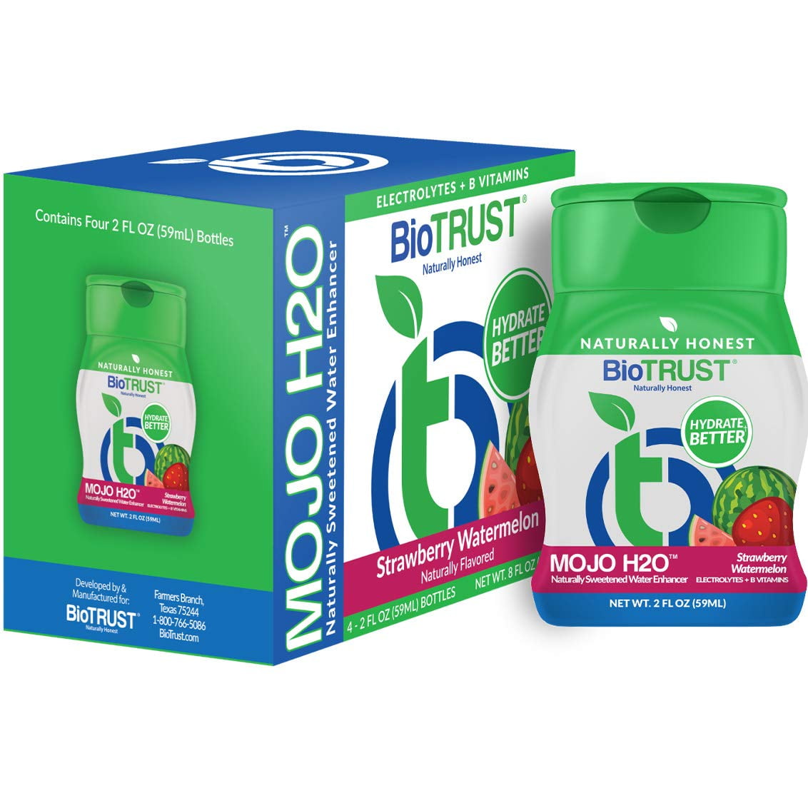 Mojo H2O Natural Water Enhancer Drops, with B Vitamins and Electrolytes