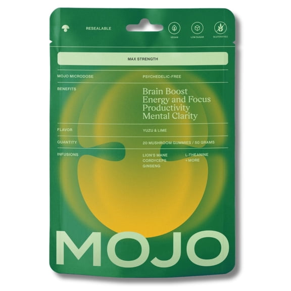 Mojo Yuzu Lime Max Strength Brain Boost Gummies - 1 pack/20 Count