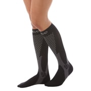 Mojo Opaque Compression Knee High for Women and Men 20-30mmHg - Black, Small