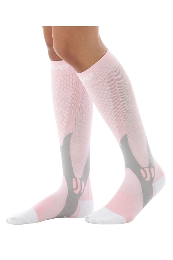Compression Socks Unisex Circulation 20-30mmHg Graduated - Pink, Medium