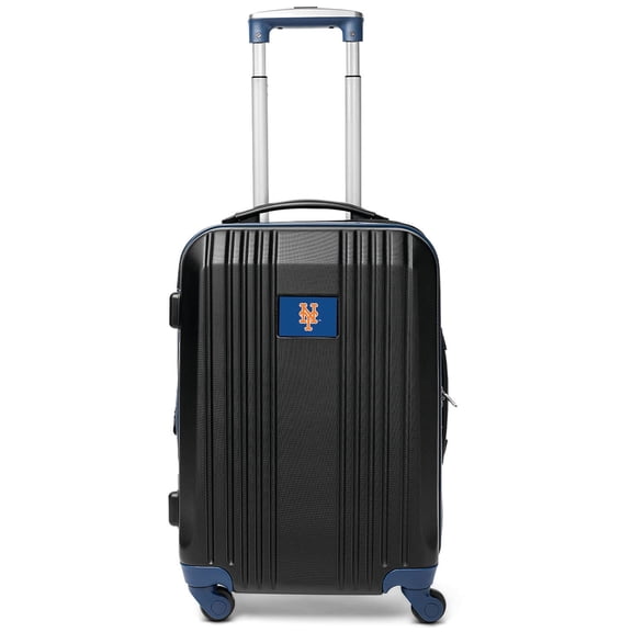 Mojo Outdoors MLB New York Mets 21 in. Carry-On Hardcase Two-Tone Spinner