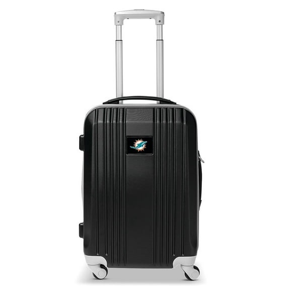 Mojo Outdoors NFL Miami Dolphins Luggage Carry-On 21In Hardcase Two-Tone Spinner