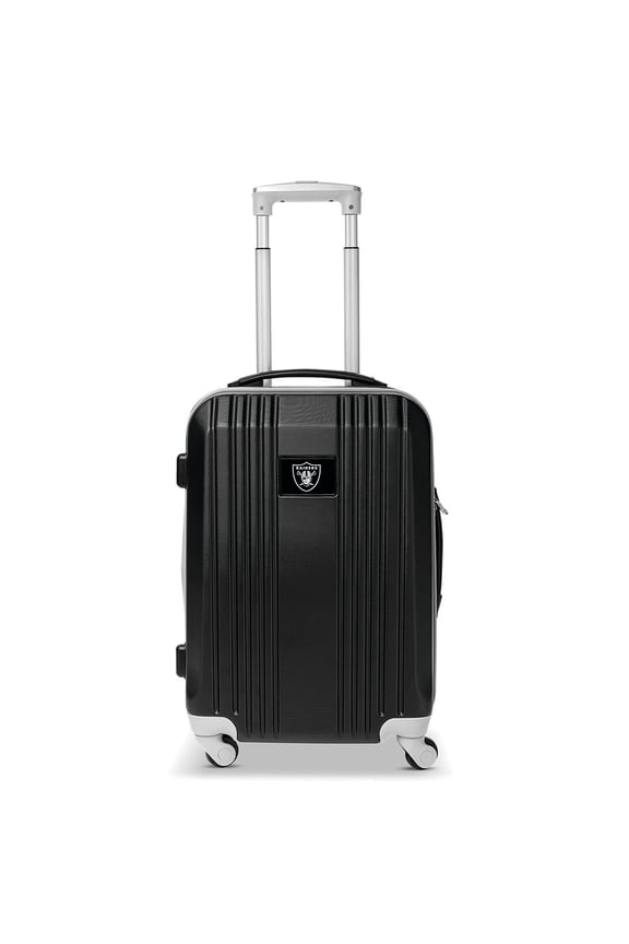 Mojo Outdoors NFL Oakland Raiders Luggage Carry-On 21In Hardcase Two-Tone Spinner