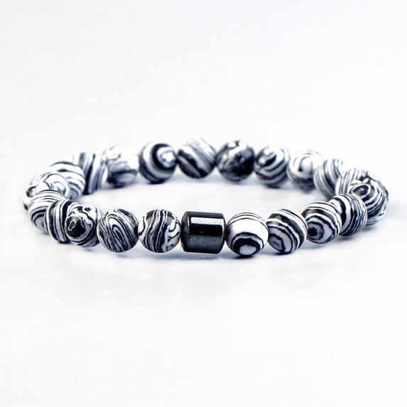 Magnetic Bracelet for Men - Natural Stones Handmade Bracelet with 800 Gauss Magnets, Lightweight & Stylish, Unisex Jewellery Gift