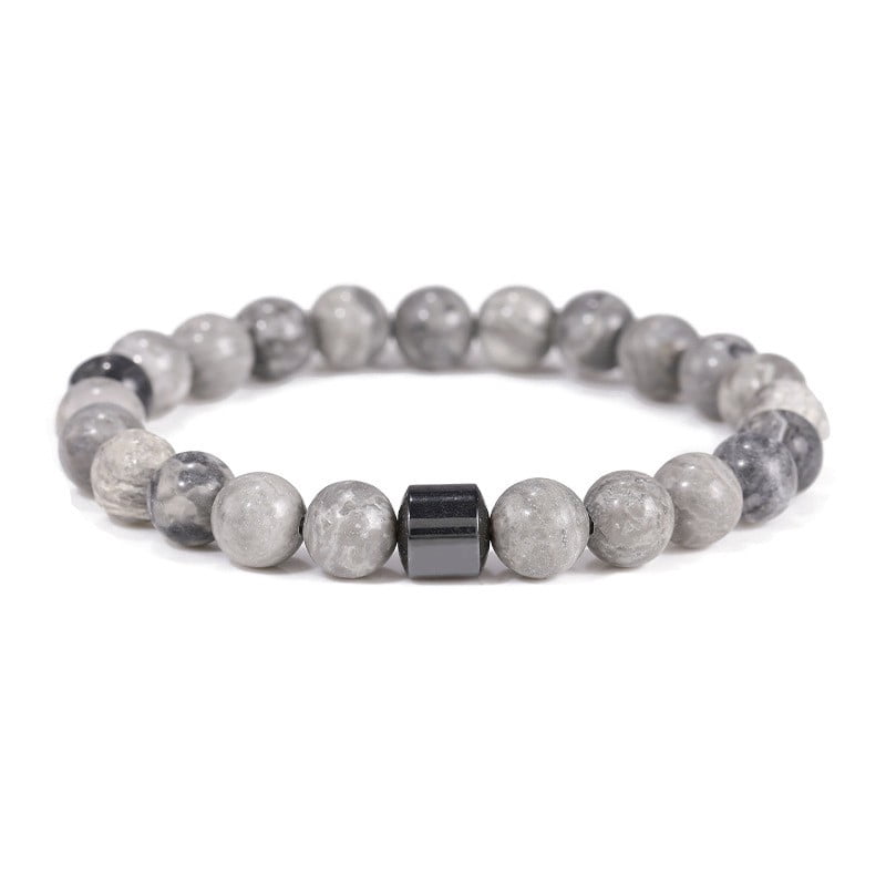 MojoFlow Magnetic Bracelet for Men - Natural Stones Handmade Bracelet with 800 Gauss Magnets, Lightweight & Stylish, Unisex Jewellery Gift