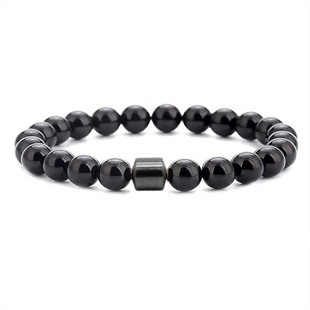 Magnetic Bracelet for Men - Natural Stones Handmade Bracelet with 800 Gauss Magnets, Lightweight & Stylish, Unisex Jewellery Gift