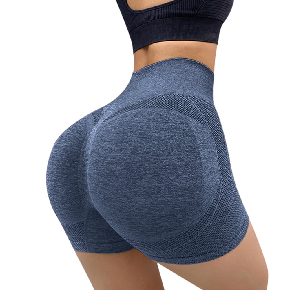 Mojoyce Butt Lifting Shorts For Women High Waist Scrunch Yoga Biker Shorts Workout Seamless