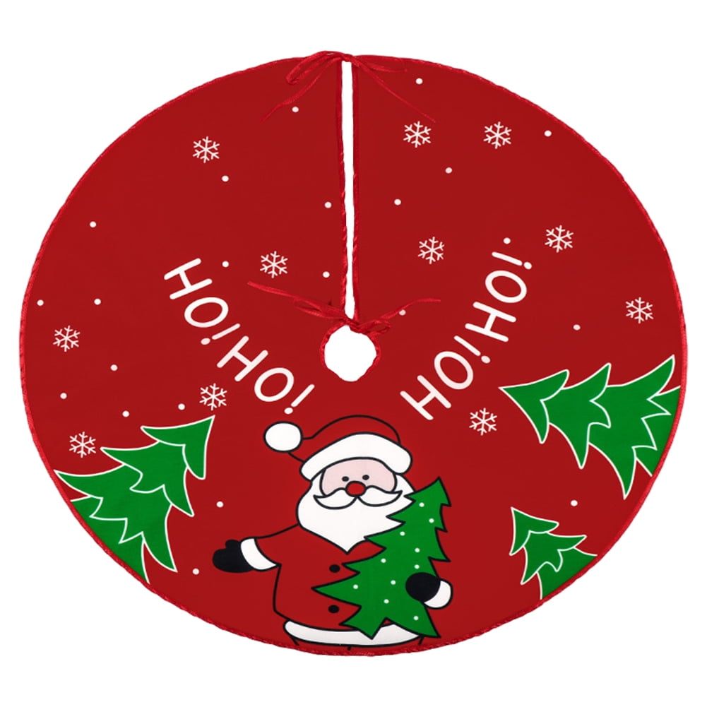 Mojoyce Christmas Decor Christmas Tree Skirt Round 60cm Cloth Tree Mat Home Holiday Party