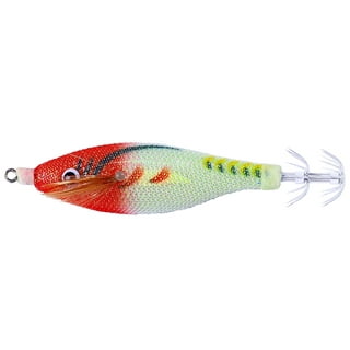 Saltwater Wooden Shrimp Lures with Hook for Octopus Cuttlefish