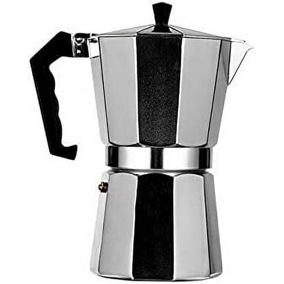 Moka Pot Italian Coffee Machine Espresso Aluminum Geyser Coffee Maker Kettle Latte Stove Classic Coffeeware Barista Accessories (300ml)