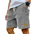 thumbnail image 1 of Mokaloha Mens Shorts, Pacific Cozy Short,Pacificozy Men's Shorts, Casual Corduroy Drawstring Elastic waistshort (SUETCH Clearance),Gray,Medium, 1 of 7