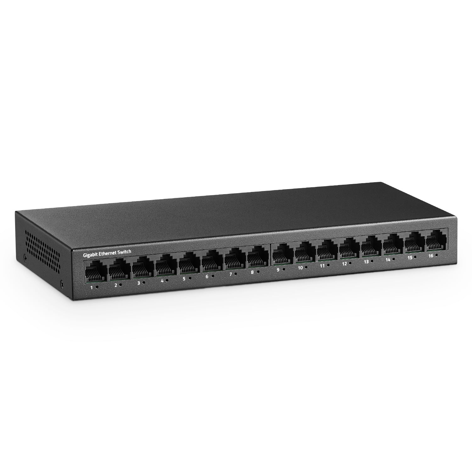 MokerLink 16 Port Gigabit Switch, Fanless Metal Unmanaged Plug