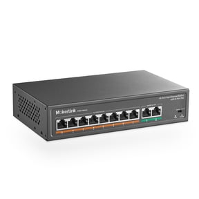 MokerLink 8-Port 10/100Mbps PoE Switch with 2 Gigabit Uplink