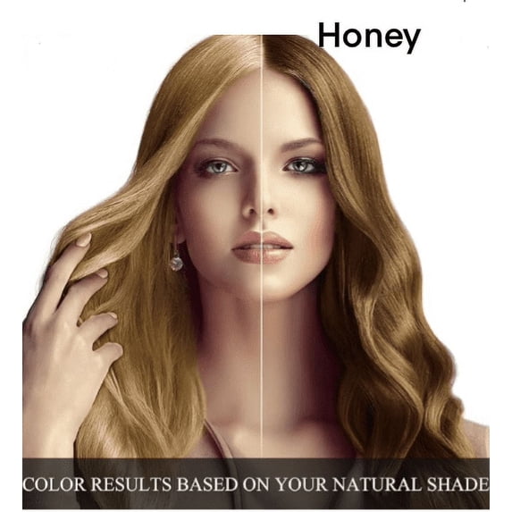 Mokeru Coconut Natural Hair Dye Shampoo, Semi-Permanent Hair Color Shampoo for Women and Men-500ml Honey Pure Brown