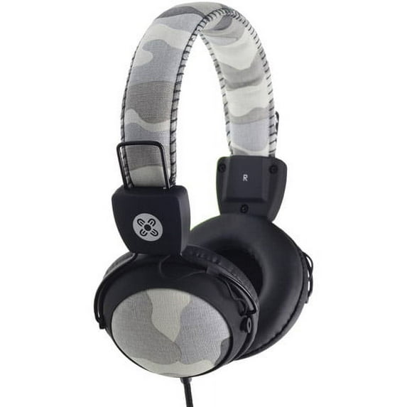 Moki Camo In-line Mic Headphones Grey