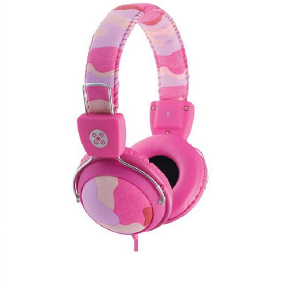 Moki Camo In-line Mic Headphones Pink