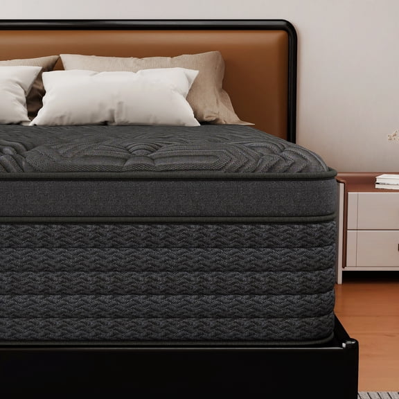 Mokiiya 14 inch King Mattress Gel Memory Foam Pocket Innerspring Hybrid Mattress In a Box Medium Firm, Pressure Relief