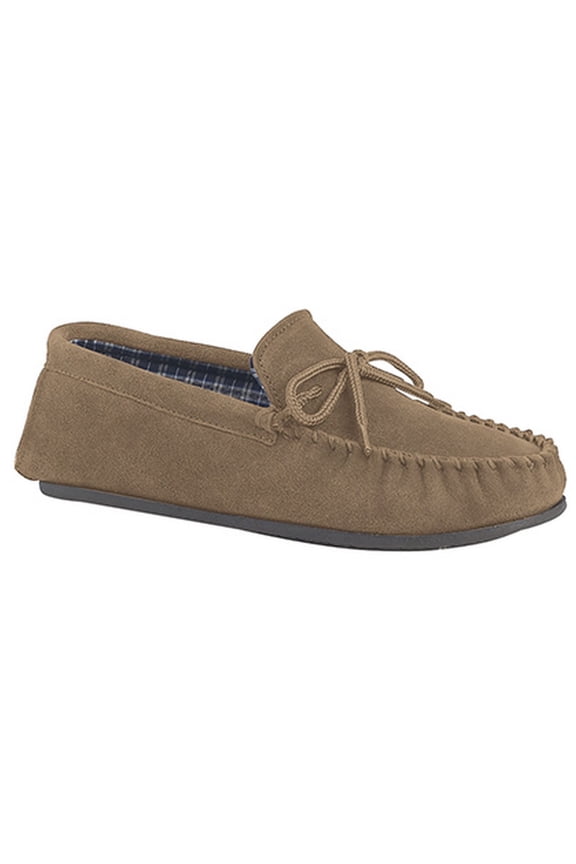 Mens Bruce Real Suede Moccasin Slippers