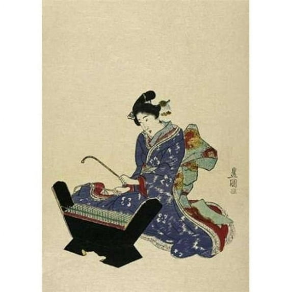 Mokkin - Wooden Xylophone Poster Print by Utagawa Toyokuni, 20 x 28 - Large