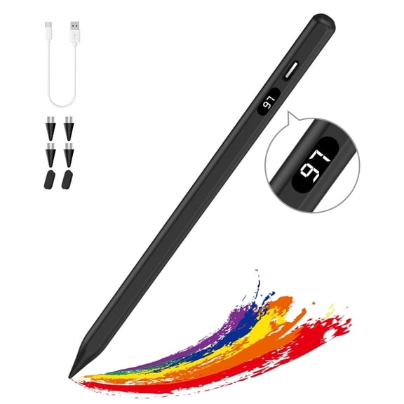 MoKo Stylus Pens for Touch Screens,Fast Charge iPad Pencil for Apple iPad iPhone Android Tablets IOS Samsung Lenovo Smart Phone, Black