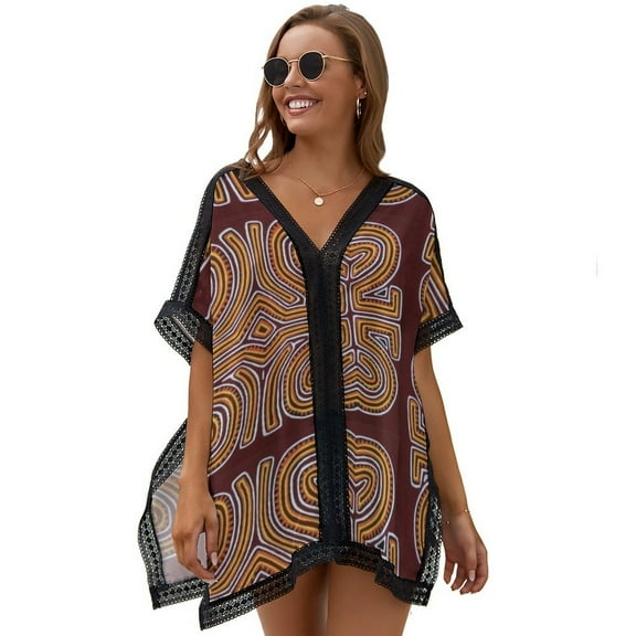 Mola De Panama Printed Women's Swimsuit Cover Up Summer Swimsuit Dress