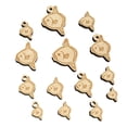 thumbnail image 1 of Mola Mola Ocean Sunfish Wood Mini Charms Shapes DIY Craft Jewelry - No Hole - Various Sizes (16pcs), 1 of 7
