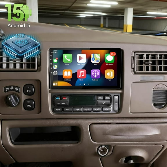 Molaner 10.1 inch HD Touch Screen Car Radio Stereo for Ford Excursion 2000-2003 Fit for CarPlay Android Auto Bluetooth Car MP5 Player Mirror Link FM Radio USB SWC, 4+64G