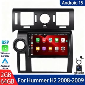 Corfhy 2+64G Car Stereo Radio for Hummer H2 2008 2009, Fit for CarPlay Android Auto 9 Inch Android 15 Touch Screen Navigation DSP in Dash Headunit Multimedia Player