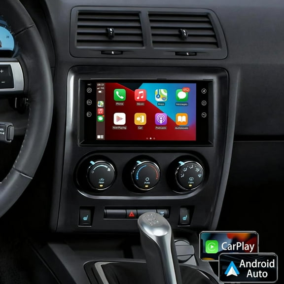 Molaner 7 inch Android Car Stereo for Dodge Challenger 2007-2014 Fit for Wireless Apple Carplay Android Auto Car Radio Bluetooth Head Unit Touch Screen GPS Navigation, 2+32G