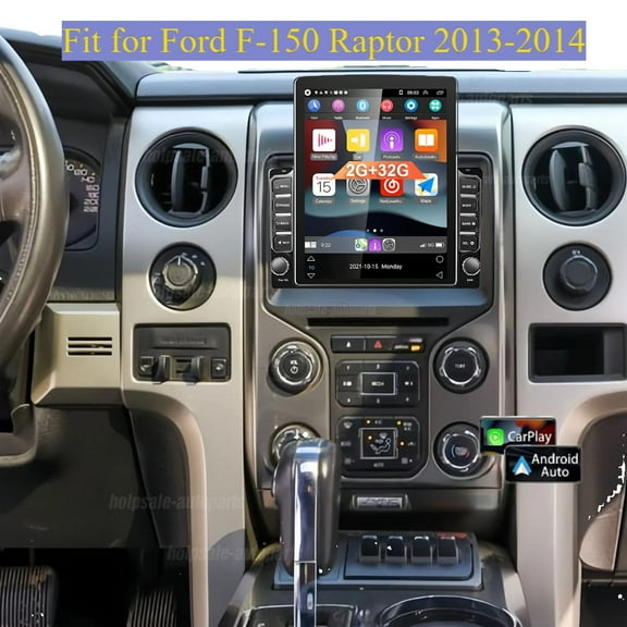 Molaner 9.7" Android 15 Car Radio Compatible for Ford F-150 Raptor 2013-2014 Fit for Wireless CarPlay/Android Auto, GPS, BT, WiFi, SWC, 2+32G