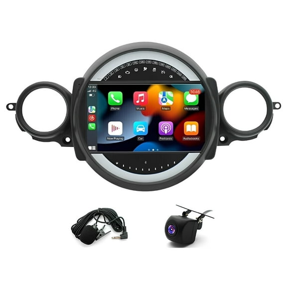 Molaner Android 13 Car Radio Stereo for Mini Cooper R56 2007-2014 Carplay Android Auto 9 inch Touch Screen Android Car Stereo WiFi GPS Navigation Steering Wheel Control, 2+32G