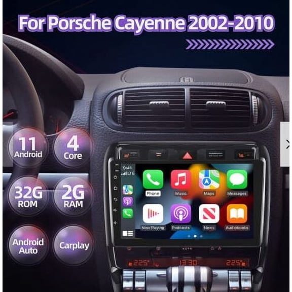 Corfhy Android 13 Car Stereo for Porsche Cayenne 2002-2010 with Wireless Apple Carplay Android Auto,9'' HD Touchscreen Car Radio with Mirror link WiFi GPS Navigation Bluetooth FM/RDS SWC, 2+32G