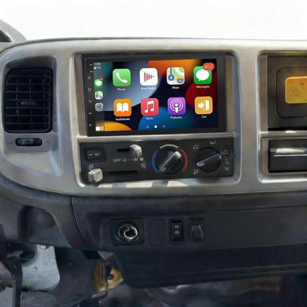 Molaner Android 13 Double Din Car Stereo for Hino 258 268 2010-2020, 7 inch Touch Screen Fit for Carplay Android Auto GPS/Bluetooth/FM/Steering Wheel Control, 2+32G