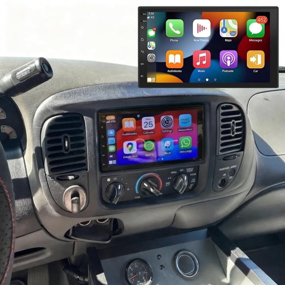 Molaner Android 13 for Ford F150 1997-2004 Car Stereo with Wireless Fit for Carplay Android Auto 7 inch Touch Screen Head Unit Navi GPS Multimedia WiFi SWC,2+32G