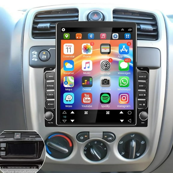 Molaner Android 15 Car Stereo Radio Fit for Chevrolet Colorado 2004-2006 9.7" Touch Screen Car Radio Multimedia Player Fit for Wireless Carplay & Android Auto WiFi Bluetooth GPS, 2+32G