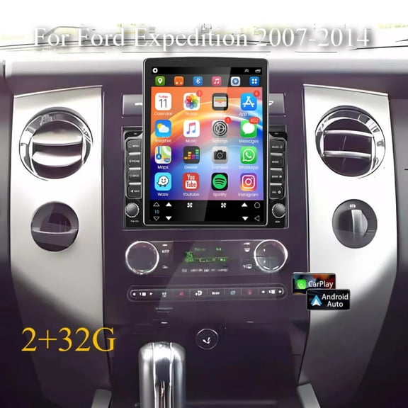 Corfhy Android 15 Car Stereo Radio Fit for Ford Expedition 2007-2014 9.7" Touch Screen Car Radio Multimedia Player Fit for Wireless Carplay & Android Auto WiFi Bluetooth GPS, 2+32G
