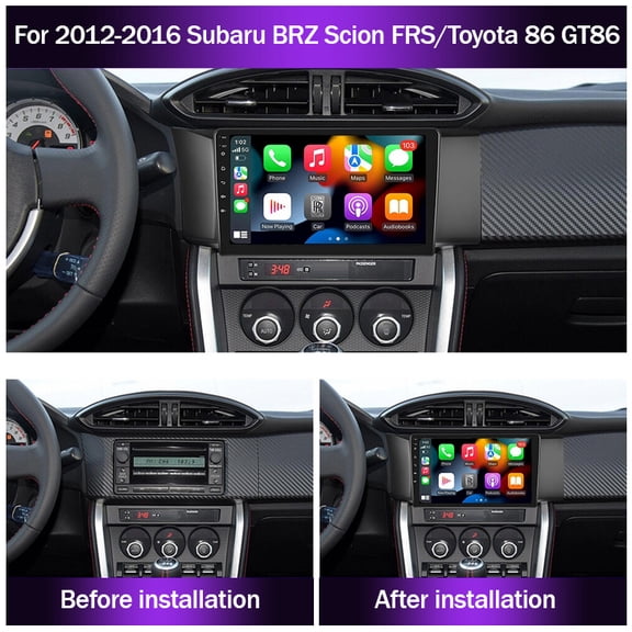 Corfhy Android Car Radio Stereo for Toyota GT86/86 Subaru BRZ Scion FR-S 2012-2016,Wireless Carplay Android Auto 9 Inch Screen Bluetooth Car Audio Receiver,GPS,WiFi,FM/RDS,SWC,2+32G